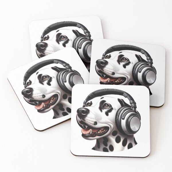 Item preview, Dog with Headphones -  Dalmatian designed and sold by Truck Stop One.