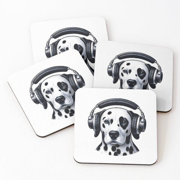 Item preview, Dog with Headphones -  Dalmatian designed and sold by Truck Stop One.