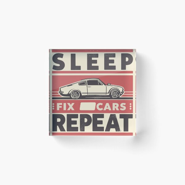 Item preview, Eat Sleep Fix Cars Repeat designed and sold by bihtti.