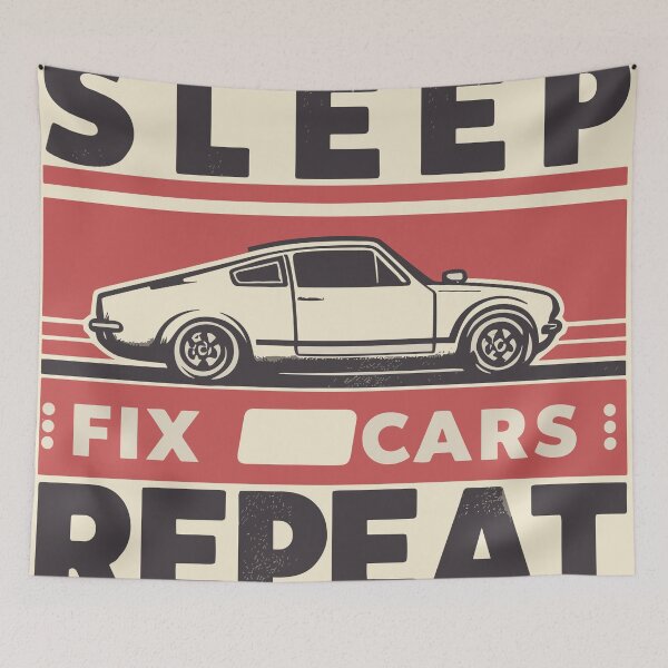 Item preview, Eat Sleep Fix Cars Repeat designed and sold by bihtti.