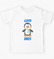 Good Vibes Penguin Kids Tee