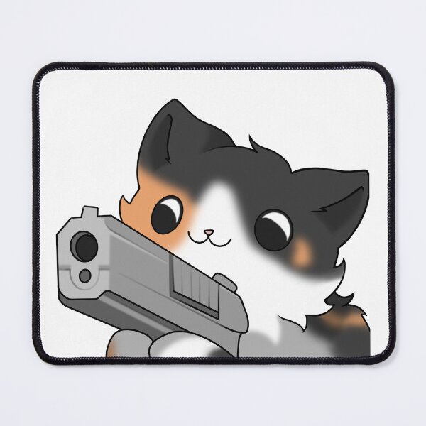 Item preview, Calico Cat with a gun designed and sold by natlouise313.