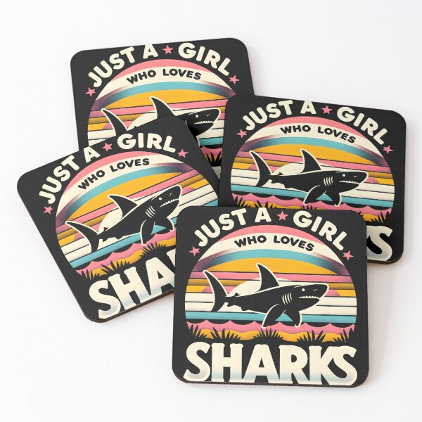 Item preview, Just a Girl Who Loves Sharks - Sunset Shark Silhouette designed and sold by Studio-Mind.