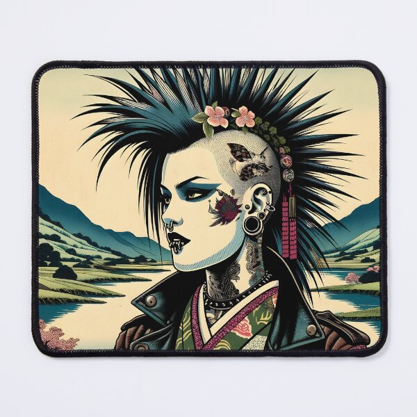 Item preview, Japanese Woodblock of a female Punk designed and sold by Truck Stop One.