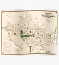 Vintage Map of Washington DC (1876) Poster