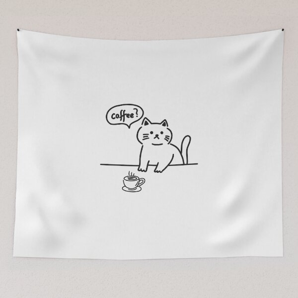 Item preview, Coffee or Cat or Me? designed and sold by sleepycharis.
