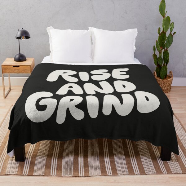 Item preview, Rise and Grind in Black and White designed and sold by MotivatedType.