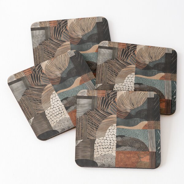 Item preview, Minimalist african aesthetic art of lines, boho style, mid century Abstract designed and sold by TeknoDust.