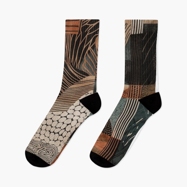 Item preview, Minimalist african aesthetic art of lines, boho style, mid century Abstract designed and sold by TeknoDust.