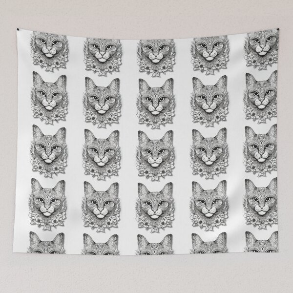 Item preview, Big Cat Black and white  designed and sold by varodesign.