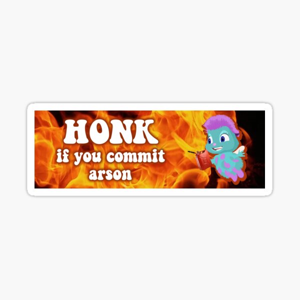 Honk If You Commit Arson Bibble 5PCS Stickers for Window Water