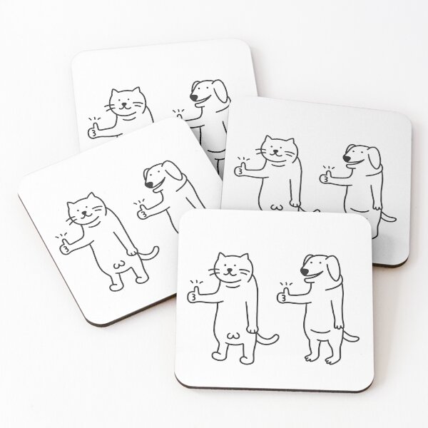 Item preview, Thumb up Cat and Dog  designed and sold by sleepycharis.