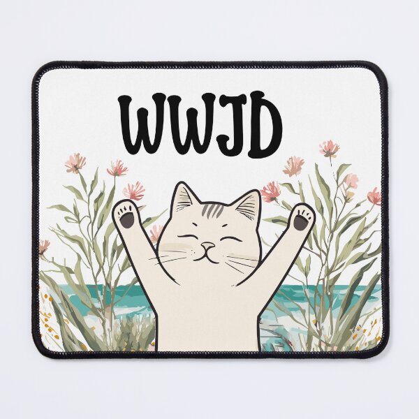 Item preview, WWJD - Cat in the Garden designed and sold by PAW-Creatures.