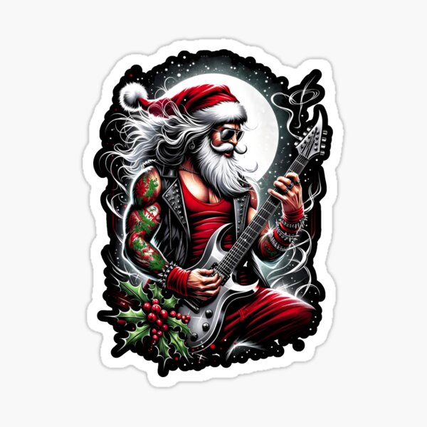 Item preview, Heavy Metal Santa - Christmas designed and sold by Fenay Designs.