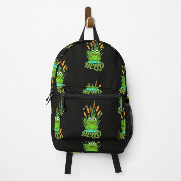 Item preview, Green Frog waiving Hello designed and sold by HanaiPrint.