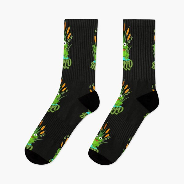 Item preview, Green Frog waiving Hello designed and sold by HanaiPrint.