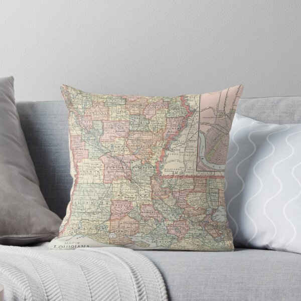 Item preview, Vintage Map of Louisiana (1891) designed and sold by BravuraMedia.