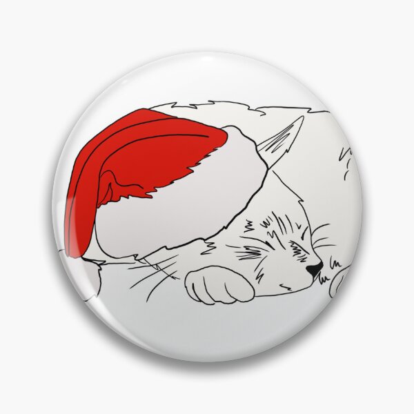 Artikelvorschau, Schlafendes Kätzchen mit Weihnachtsmütze entworfen und verkauft von SillyArtwork.