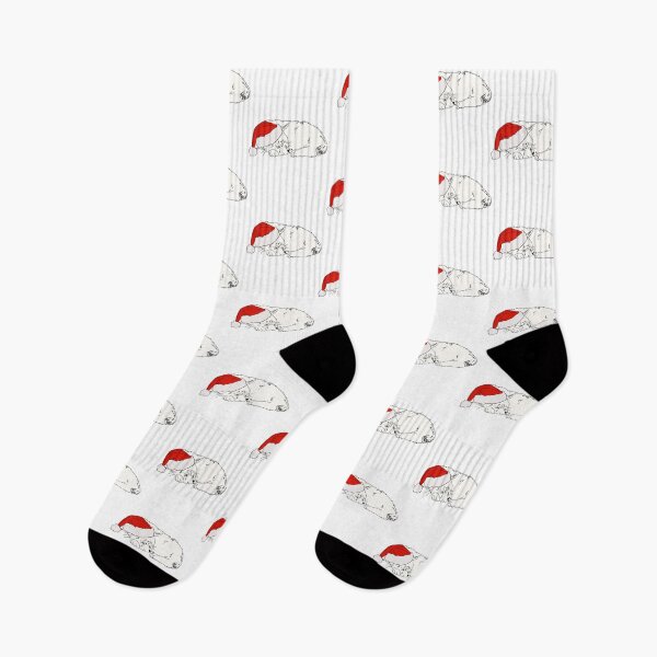 Item preview, Sleeping Kitten wearing Santa’s hat designed and sold by SillyArtwork.