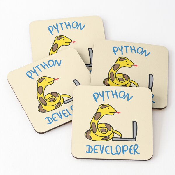 Item preview, Python developer programming tech humor designed and sold by fluffyfamcraft.