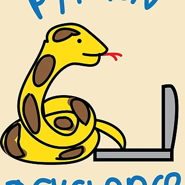 Artwork thumbnail, Python developer programming tech humor by fluffyfamcraft