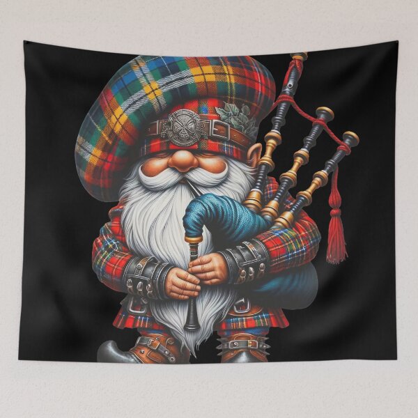 Item preview, Bagpiper gnome, Scottish Gnome with Bagpipes designed and sold by WorldByFlowers.