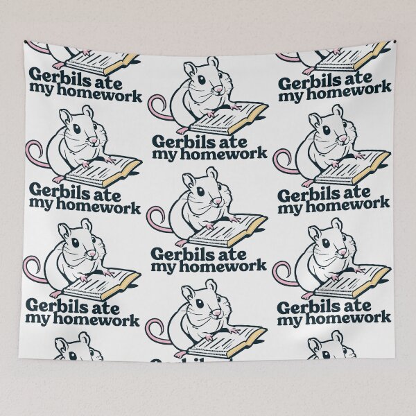 Item preview, Cheeky Homework Bandits: The White Gerbil Edition designed and sold by EmeraldeaArt.
