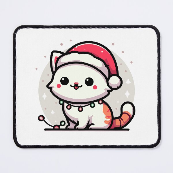 Item preview, Cute Christmas Cat Santa Hat Christmas Lights Adorable designed and sold by Frank Ring.