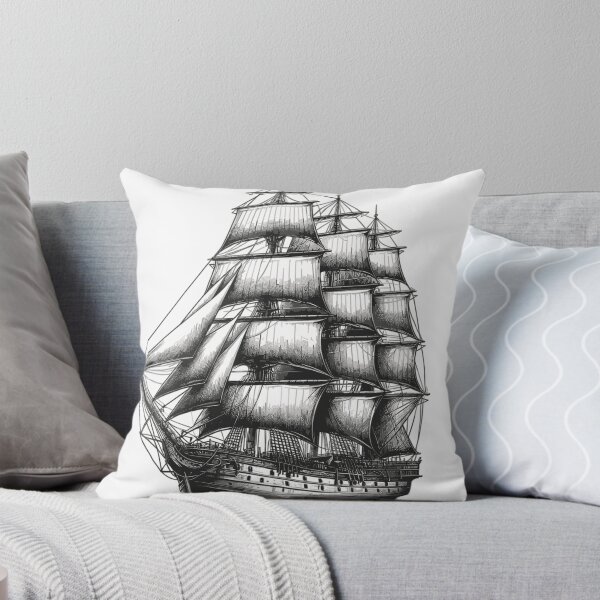 Item preview, Pencil drawing of an old sailing ship designed and sold by LongIslandDesgn.