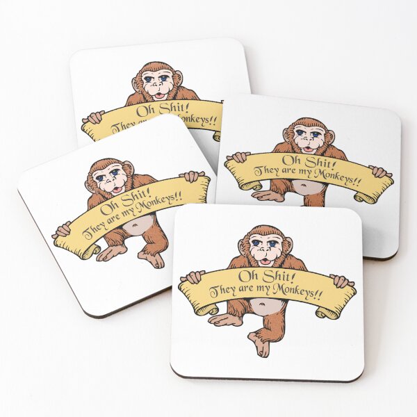 Item preview, Oh S#!+, They Are My Monkeys - Carry bags & bottles  designed and sold by Art Off the Wood.