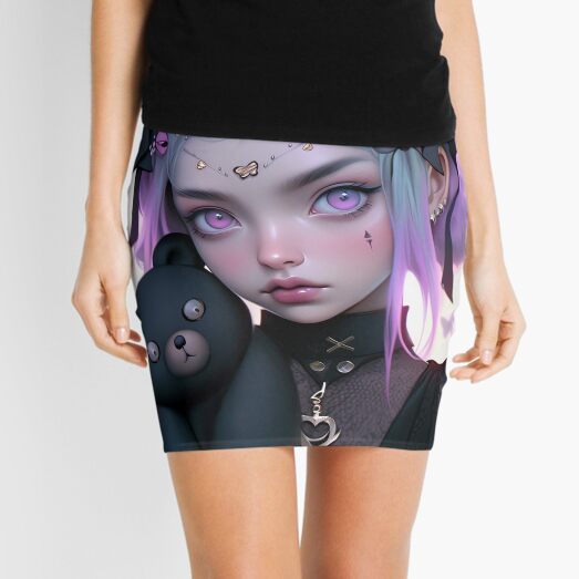 Lavender Mini Skirt with Accessories