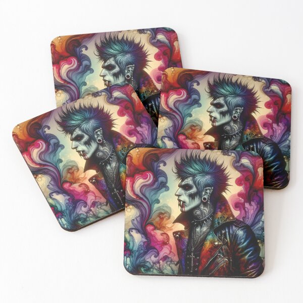 Item preview, Punk Vampire surreal alcohol ink art designed and sold by Truck Stop One.