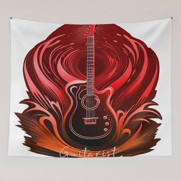 Item preview, Guitar Red Logo Guitarist Font designed and sold by Salimgor Hangaround Music.