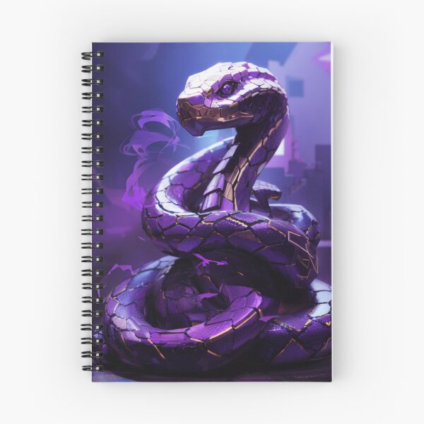 Item preview, Serpiente punk sobre fondo morado designed and sold by BitPunk.