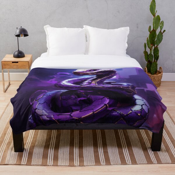 Item preview, Serpiente punk sobre fondo morado designed and sold by BitPunk.