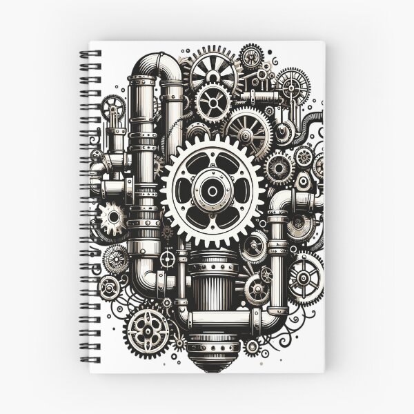 Item preview, Steampunk design with gears and pipes designed and sold by LongIslandDesgn.