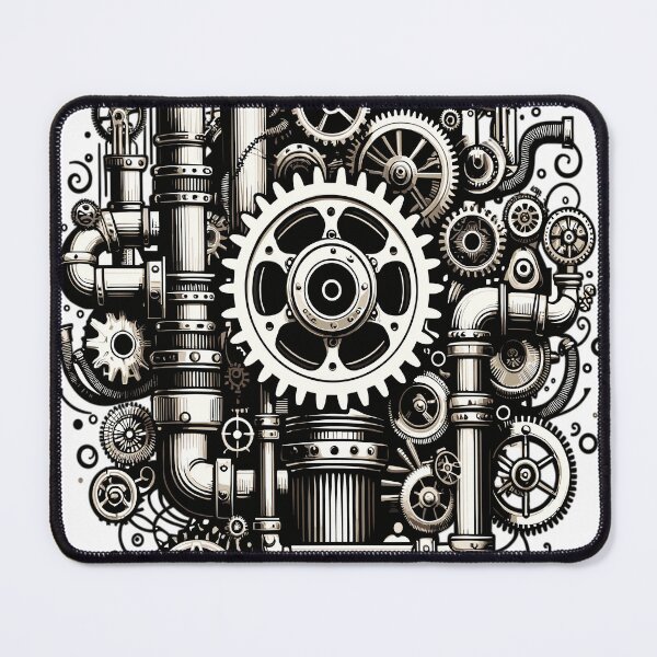 Item preview, Steampunk design with gears and pipes designed and sold by LongIslandDesgn.