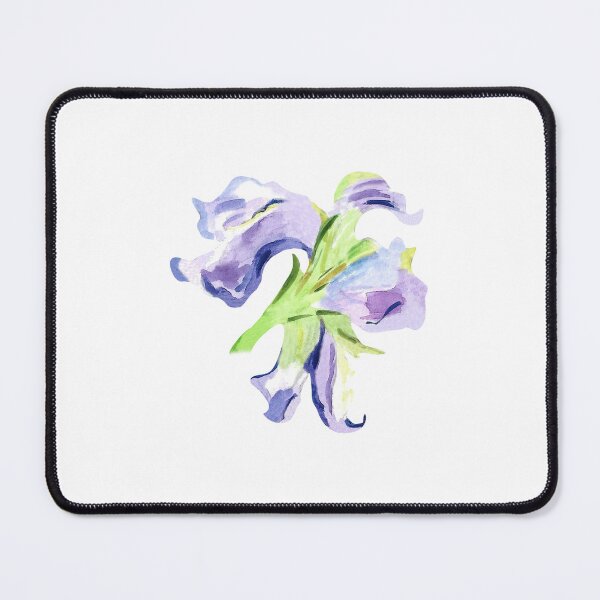 Item preview, Watercolor illustration of a delicate violet iris. Botanical illustration designed and sold by Daryaamber10.