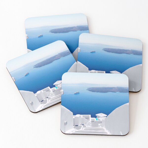 Item preview, Santorini, Greece, Cobalt Blue Sea, Mediterranean Ocean Views designed and sold by newburyboutique.