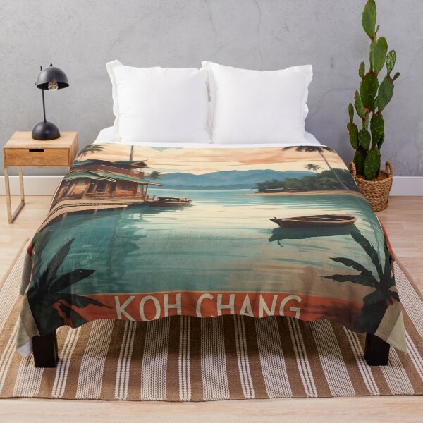 Item preview, Sunset Serenity: Vintage Travel Poster of Koh Chang designed and sold by Ceemko's Vintage Corner.