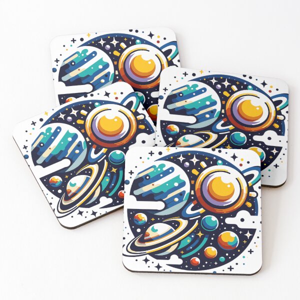 Item preview, Space design with planets and stars designed and sold by LongIslandDesgn.