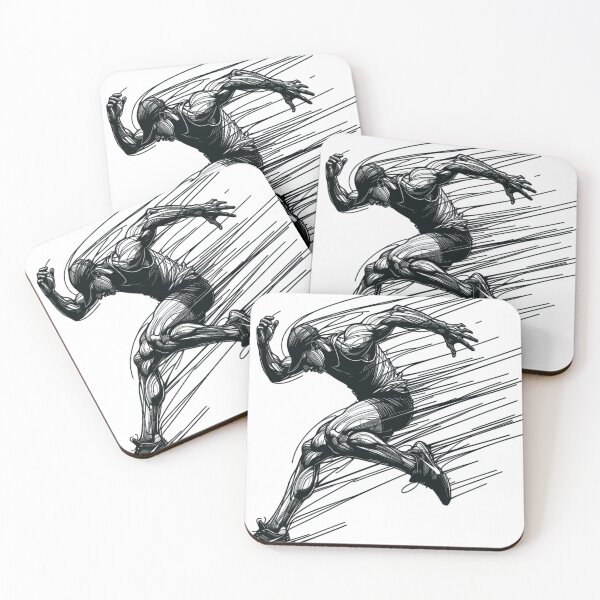 Item preview, Dynamic sports action in line art designed and sold by LongIslandDesgn.