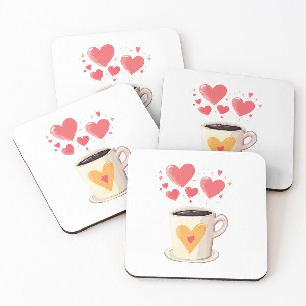 Item preview, A cup of coffee with hearts designed and sold by kidizajn.