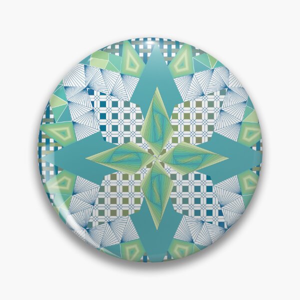 Item preview, Blue Green Patterned Star designed and sold by DHTDesigns.