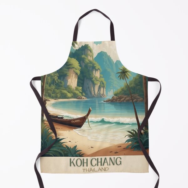 Item preview, Into the Wild: Vintage Travel Poster of Koh Chang Jungle designed and sold by Ceemko's Vintage Corner.
