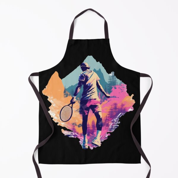 Item preview, Colorful tennis fireworks: The colorful player at the net designed and sold by WallGemsArt.