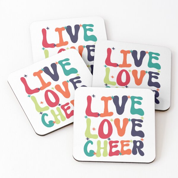 Item preview, Live Love Cheer Girl Cheerleader Groovy Cheer Cheerleading  designed and sold by KAYDEE01212 ✨.