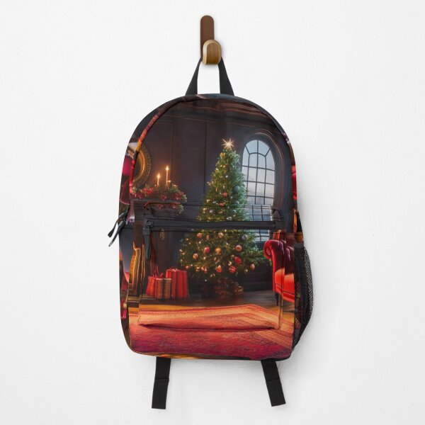 Item preview, Cozy & Warm Christmas Living Room With Window - Christmas Tree, Warm Fireplace and Presents Under the Tree designed and sold by MyArt23.