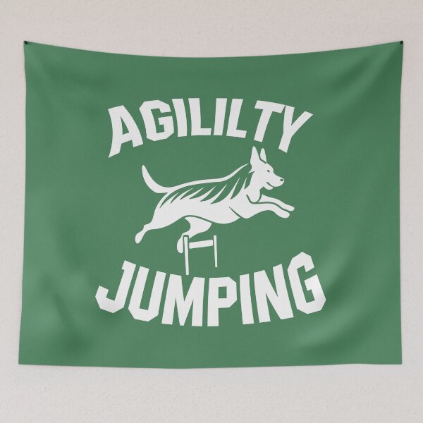 Item preview, agility jumping dog designed and sold by huggymauve.