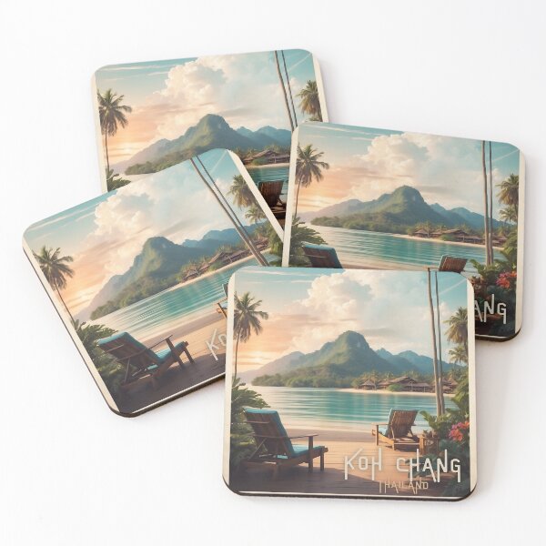 Item preview, Tropical Paradise Rediscovered: Vintage Travel Poster of Koh Chang designed and sold by Ceemko's Vintage Corner.